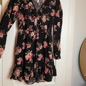 black floral dress size xs